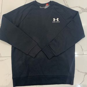 NWT Under Armor Black White Logo Crewneck Sweater